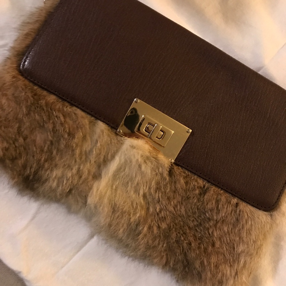 Michael Kors fur clutch